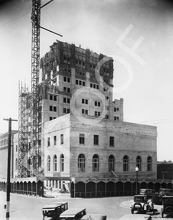 7232 San Diego Athletic Club under construction - 1927
